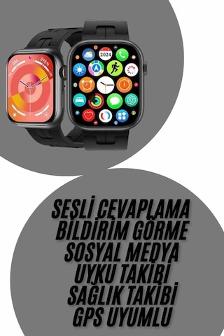 Akıllı Saat Çağrı Cevaplama Ve Müzik Kontrolü Plastik Kordon