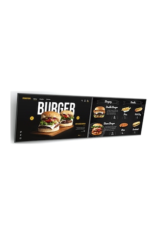 Cletech 2x1 LCD Monitör / Tv Menuboard Duvar Askı Aparatı (43'' - 55'' Arası)
