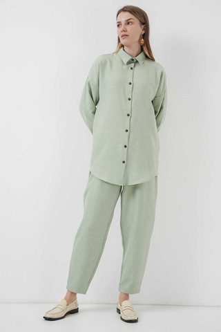 Gabria Keten Ön Düğmeli Takım Mint