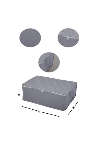 Adarya Home Çekyat Baza Tipi Hurç-Baza Altı Kazak-Yastık-Pike Saklama Hurcu 1 Adet 22 x 40 x 60 Antrasit