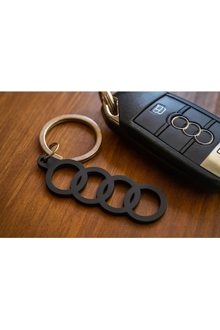 Audi Anahtarlık Siyah A1 A3 A4 A5 A6 A8 Q3 Q2 Q7 3d Plastik