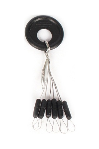 Ranyeek Balıkçılık Kauçuk Tıkaçları - 10 Adet Orta Boy Siyah Silindir Şekli, Akıcı Ve Hafif, 6'lı Paket