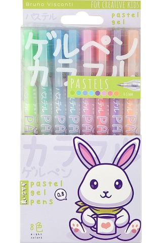 Jel Kalem Seti "pastels.", 0.8 , 8 Renk Pastel