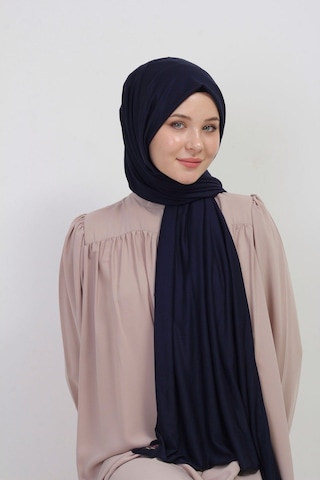 Manolyaşal İslamic Hijab Tesettür Penye Şal - 70 X 180 / Lacivert Lacivert
