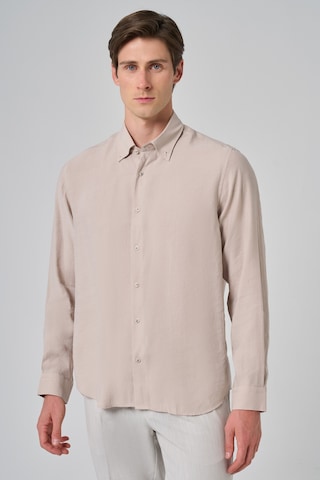 Morven Erkek Bej Trend Düz Desen Dynamic Fit Düğmeli Yaka Gömlek 25ms004030653 Bej Bej
