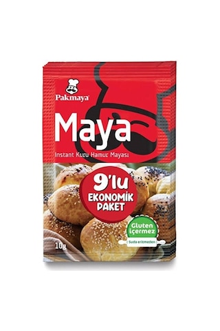 Pakmaya Instant Maya 9'lu 90 Gr X 6 Adet