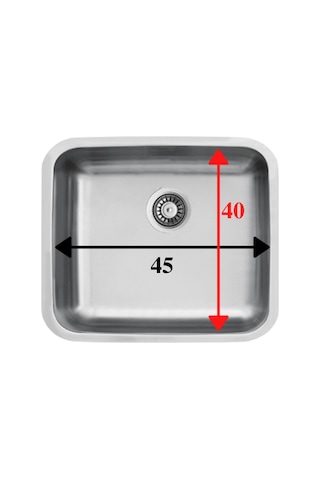 Ukinox D450 Dekorlu Tezgah Altı Eviye ( 40 x 45)