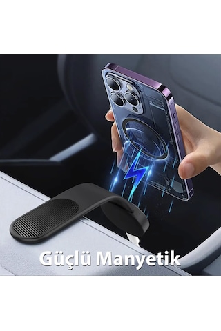 Magsafe Kablosuz Şarjlı Araba İçin Araç İçi Telefon Tutucu Wireless Şarj Özellikli