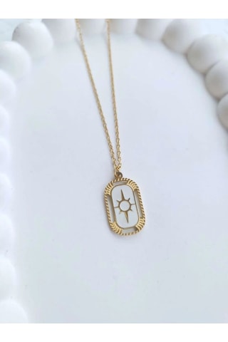 Çelik Gold Antik Kadın Kolye - Ancient Sevgiliye Hediye Altın