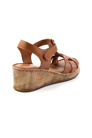 Bambi Taba Leather Kadın Sandalet K05552000503 Taba
