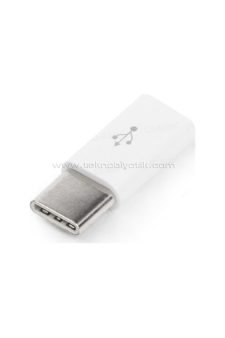 Dark Usb3.1 Type-C Erkek - Micro Usb 2.0 Dişi Beyaz Dönüştürücü DK AC U31XMICROW