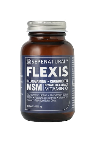 Sepe Natural Flexis Glukozamin Kondroitin MSM Boswellia Akgünlük Vitamin C Kompleks 60 Kapsül x 1030 MG