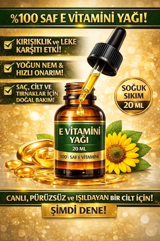 Life %100 Saf E Vitamini Yağı 20 ML