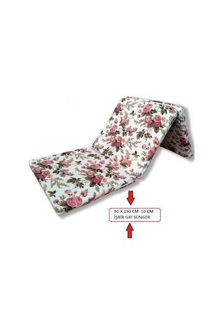 Katlanır Yer Yatağı Tek Kişilik Sünger Minder Yatak 90 x 190 x 10 CM