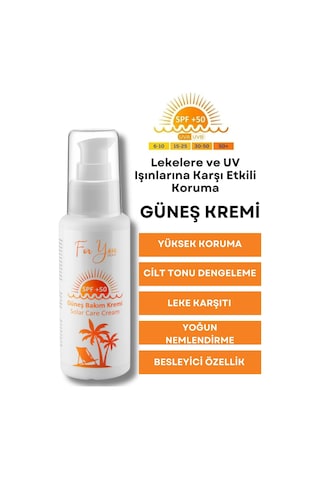Güneş Kremi Leke Karşıtı, Spf50+ Faktörlü 100 Ml Güneş Kremi