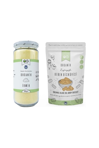 OG naturalOrganik İrmik ve Organik Bebek Bisküvi Seti