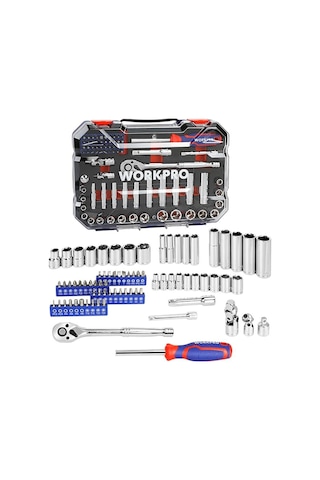 Workpro Wp202524 1/4 3/8 Metrik 75 Parça Cr-v Profesyonel Lokma Takımı Fr Wp202524