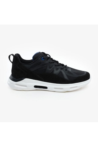 Greyder 18400 Siyah Hakiki Deri Erkek Sneaker Spor Ayakkabı Siyah