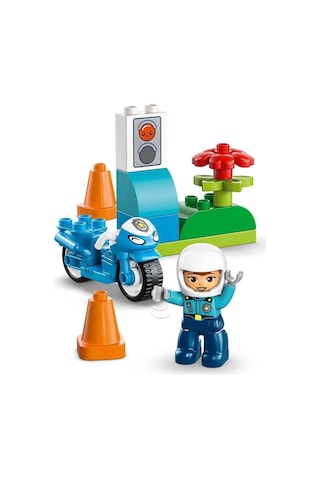 10471 Duplo Mavi Polis Motosikleti 11 Parça +2 Yaş