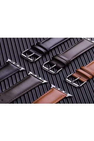 Apple Watch 42mm Nl26 Deri Kordon - Kahverengi Diğer