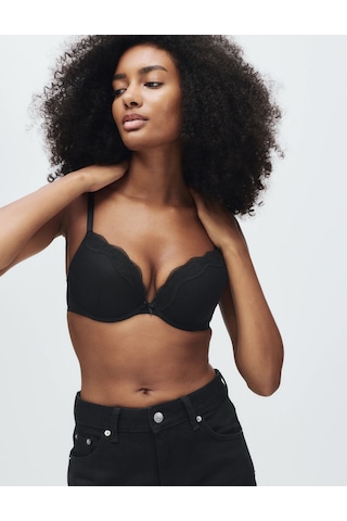 Marks & Spencer Jasmine Dantelli Push‑Up Sütyen T33006781 Siyah