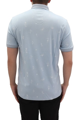 Santa Dmctekstil Erkek 112 Desenli Spor Kesim Rahat Kalıp Cepsiz Polo Yaka T-shirt Mavi