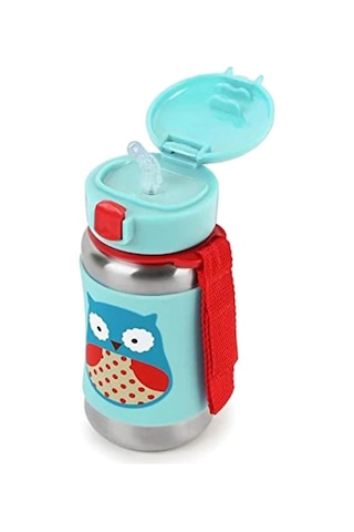 Skip Hop Paslanmaz Çelik Pipetli Suluk Alıştırma Bardağı Yeşil