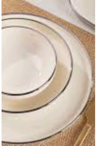 Bernardo Smooth Capel Platin 12 Kişilik 55 Parça Yemek Takımı Krem