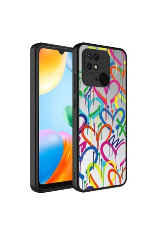 Xiaomi Redmi 10c Kılıf Aynalı Desenli Kamera Korumalı Parlak Zore Mirror Kılıf