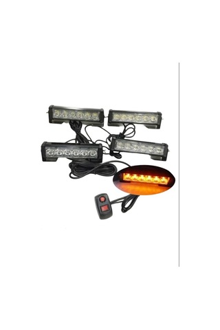 Çakar Lamba Power Ledli 4'lü Kırmızı-beyaz/mavi-beyaz 12v/ Lapa194