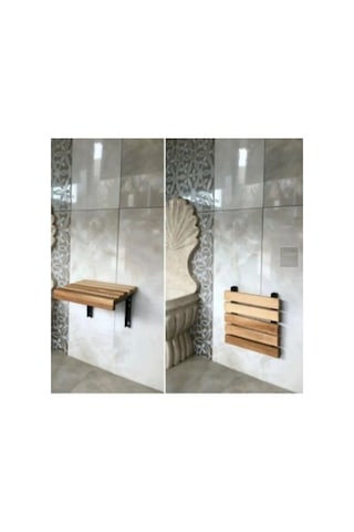 Medikalcim Katlanır Ahşap Banyo Taburesi