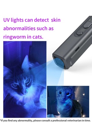 Geeroyoo Taşınabilir Ultrasonik Köpek Kovucu, Uv Led Işıklı, 10 Metre Menzilli, Gri Renk, Uzun Pil Ömrü