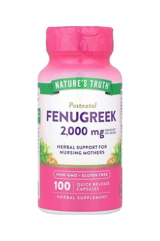 Fenugreek - Çemen Otu, 2.000 Mg, 100 Hızlı Salımlı Kapsül