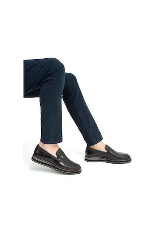 Tamer Tanca Erkek Hakiki Deri Siyah Açma Casual Ayakkabı 183 20067 Erk Ayk Sk22/23 Syh Acma/syh Gyk Siyah