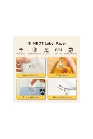 Nıımbot T40 Etiket 40mm X 30mm 230 Adet Beyaz B1,b21s,b3s
