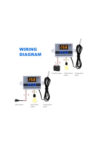 Lemestar Xh-3001 12v 120w Akıllı Sıcaklık Kontrolörü - Led Ekranlı, 0.1 C Hassasiyetli, Ters Bağlantı Korumalı, Ev Ve Endüstriyel Kullanım