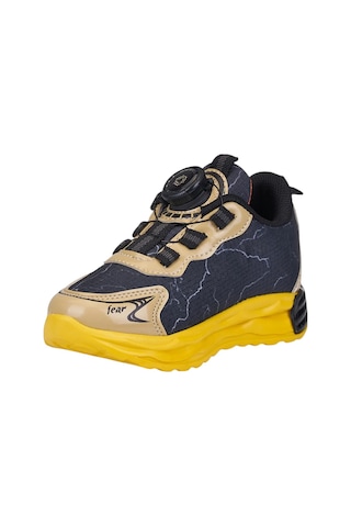 Nstil Günlük Erkek Çocuk Spor Ayakkabı Makara Bağcık Desenli Taban Rahat Hafif Sneaker 5003 Siyah - Sarı