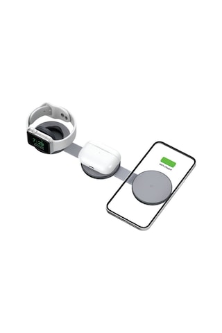 Ttec AirCharger Trio Pro Qi2 MagSafe 15 W iPhone - Android 3’ü 1 Arada Katlanabilir Kablosuz Hızlı Şarj Pedi