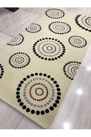 Saray Halı Klasik 10697 R 80X150 Krem Kırmızı Gri Siyah Halı !