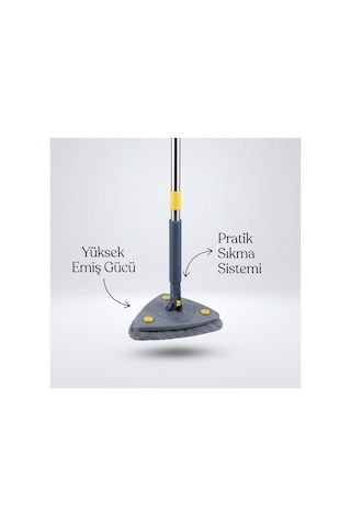 Triclean Pro Mikrofiber Üçgen Akıllı Mop
