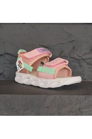 Kids 0102 Işıklı Kız Çocuk Spor Sandalet Pembe