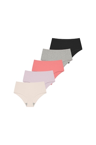 Likralı 5'li Kutu Premium Günlük Kullanıma Uygun Yüksek Bel Külot Berry G-007 B Resimdeki Renk