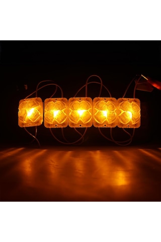 Powermaster Pm-14715 12 Volt 2 Watt Sarı Yanıp Sönen Çakar 4333-3030 Modül Led 43x33x28mm Diğer