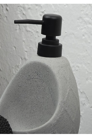 Taş Desenli Sıvı Sabunluk - Sünger Hazneli Mutfak Sabunluğu - 700 Ml - Prizma Desen -