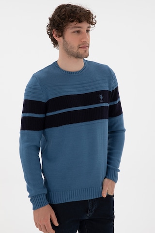U.S. Polo Assn. Erkek Slim Fit Bisiklet Yaka Saks Kazak 50293041-VR032
