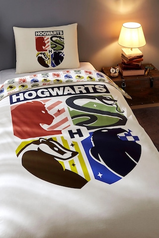 Özdilek Harry Potter Hogwarts Tek Kişilik Lisanslı Lastikli Çocuk Nevresim Takımı Çok Renkli