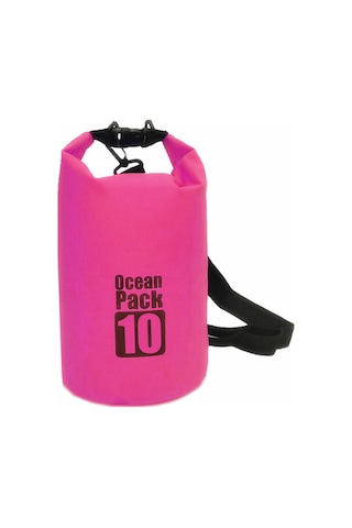 Neevoyu Pembe 10l Pvc Su Geçirmez Çanta - Kayak, Sürf İçin Tek Omuzlu Kuru Torba