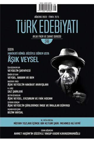 Türk Edebiyatı 598.Sayı Ağustos 2023