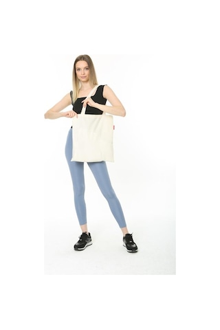 Estorebox Baghashtag Baskısız Bez Çanta Krem