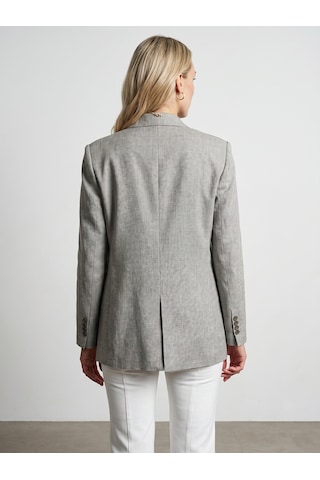 DİLVİN 60811 Keten Karışımlı Blazer Ceket-taş